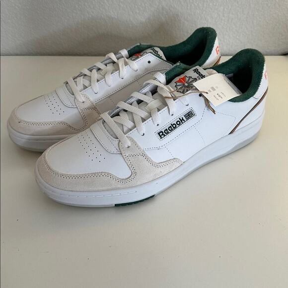 Reebok Men\'s Phase Court Vintage Tennis White & Green Sneakers Size 13 New Box main image 9